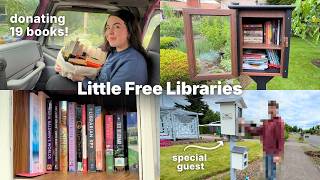 stocking up little free libraries | book unhaul - Little Free Library vlog