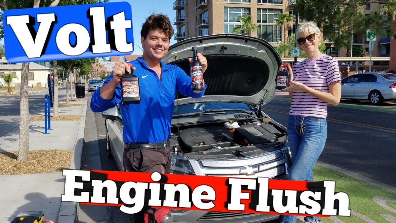2012 Chevy Volt AMSOIL Engine Flush Oil Change YouTube