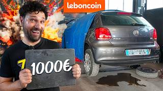 J'ACHÈTE LA VOITURE LA MOINS CHÈRE SUR LEBONCOIN ! BUDGET 1000€ (on doit rentrer avec...)