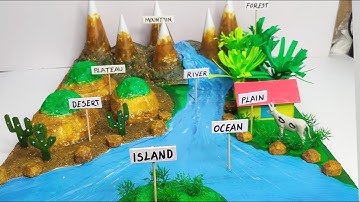 landform model for school project | landforms model making | landforms 3D model
