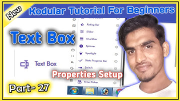 Kodular TEXT BOX Beginner Tutorial Part-27 #KODULAR 2020