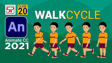 Adobe Animate CC 2021: Walk Cycle | Character Walking | 2d animation | Flash Tutorial in Hindi