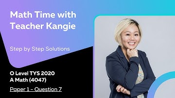 O Level TYS 2020 A Math 4047 Paper 1 Q7 - Trigo Equation #TeacherKangie