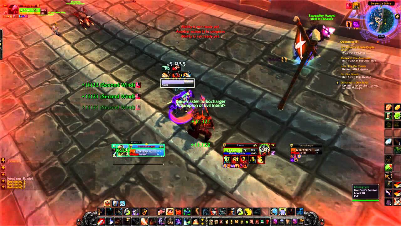 Mists of Pandaria Level 90 Warrior Duels! Soundtracks & Comebacks - S12 Gear