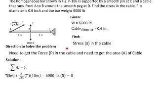 Problem 106; Simple Stresses