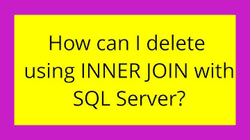 How can I delete using INNER JOIN with SQL Server?