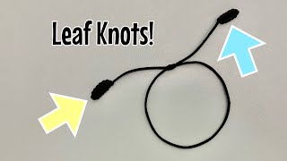 Adjustable Sliding knot bracelet - with leaf knot tassels 🌿