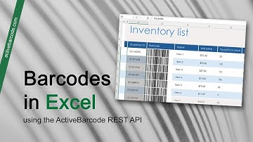 Barcodes in Excel using the ActiveBarcode REST API