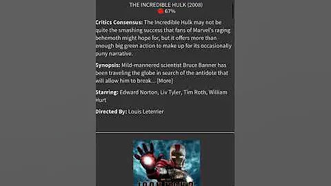 MCU movies rotten tomatoes ranked worst to best