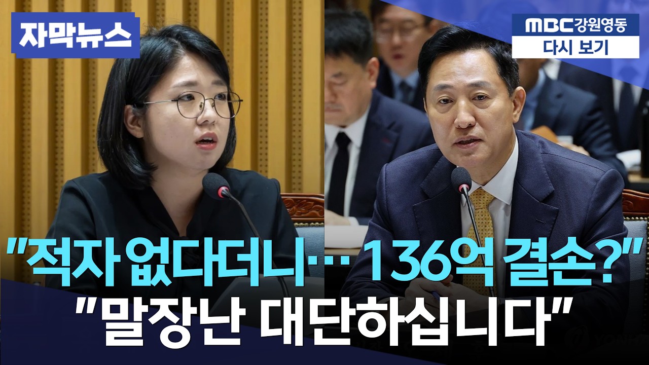 "말장난 그만하라" 고성까지 터진 국감… 한강버스 적자 실체에 진땀 뺀 오세훈