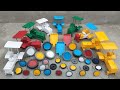 Green colour Mahendra tractor trolley tyres re fitting and moving tractor video