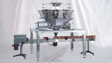 Beans nuts jars filling caps feeding capping machine with multiheads weighing scale 豆类颗粒灌裝旋蓋機直線式