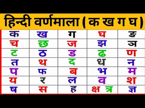 हिन्दी वर्णमाला क ख ग घ | Hindi Rhymes for kids | Hindi varnamala | k ...