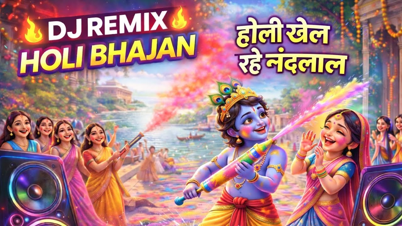 Hori Khel Rahe Nandlala in Vrindavan Ki Kunj Galiyan me | DJ Remix  | Radha Krishna Song 2026