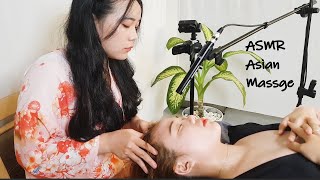 [ASMR ASIAN MASSAGE] Pretty Two Girl's Head Spa in Asia