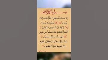 القرآن الكريم سورة المنافقون