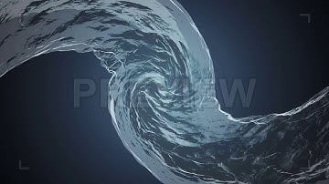 Large Wave With Spiral Stream Stock Motion Graphics