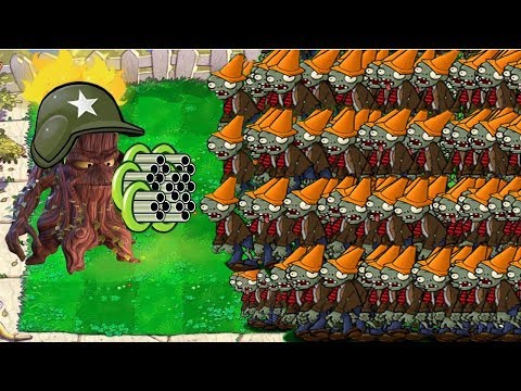 Plants vs Zombies - 1 Threepeater vs Gargantuar vs Dr. Zomboss