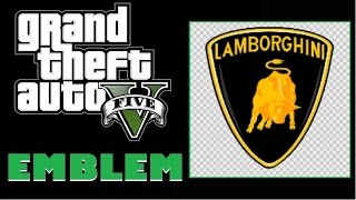 Grand Theft Auto 5 / GTA 5 / GTA V : Lamborghini Logo Emblem Tutorial