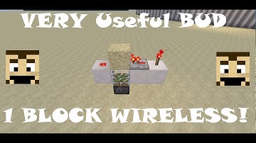 Minecraft : Awesome and VERY useful BUD Switch, wireless by 1 block!? redstone creations