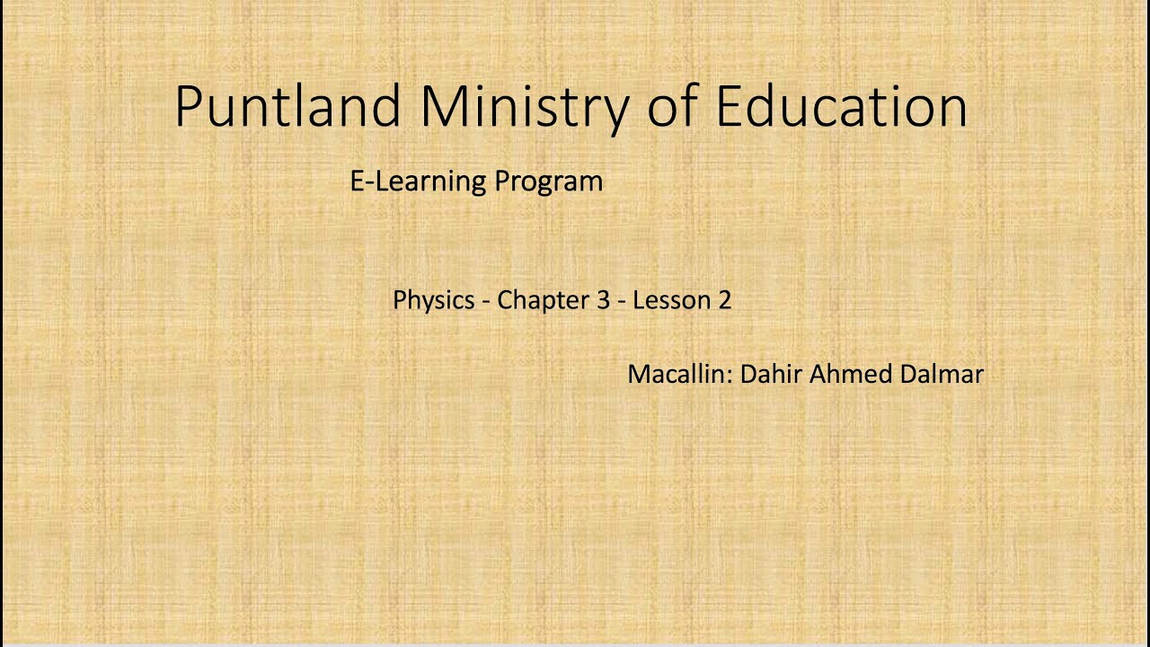 Physics - Chapter 3 - Lesson 2 - YouTube