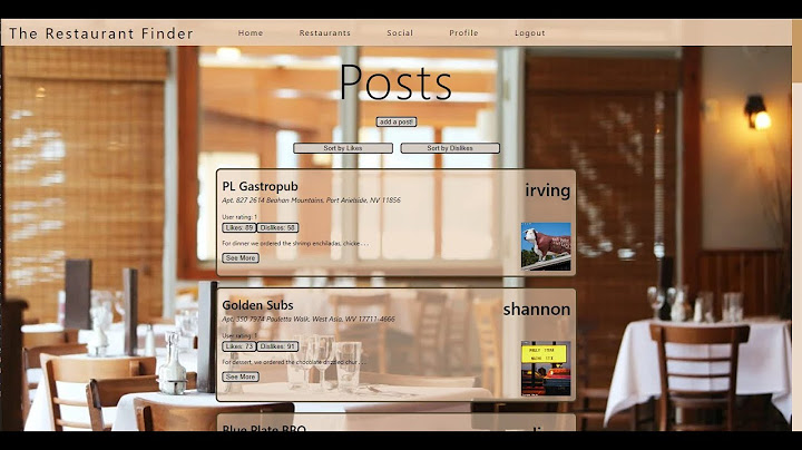 The Restaurant Finder - Project Review