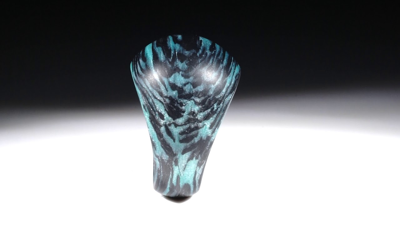 Carbonring handgewickelt mit Glasfaser Libellengrün