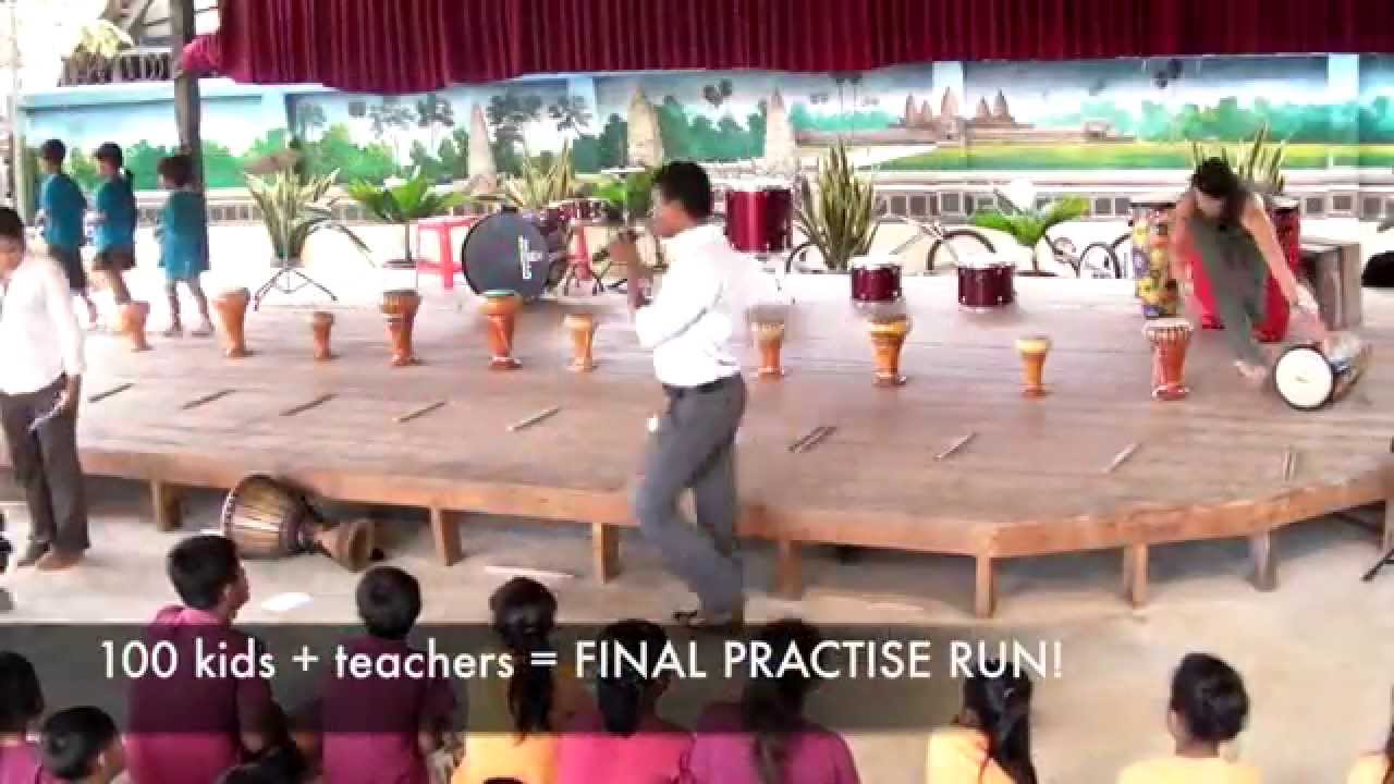 Drums in Cambodia - Concert Practise