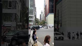 도쿄 긴자역 대로변 풍경