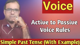 voice  Simple Past Tense With Example  Active to Passive Voice Rule  SpokenEnglish diitbe