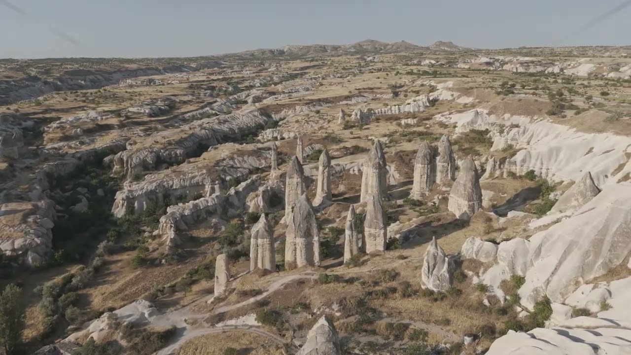 D-Log M. Goreme, Nevsehir, Turkey. Aerial view of the remarkable Gorkundere Rocket Valley, showca...