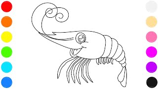 Live π¦ Shrimp Coloring Page for Kids | Learn Colors with Cute Shrimp Drawing π¨ Sky View