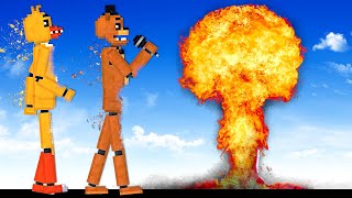 NUKE DESTROYS FNAF ANIMATRONICS! (People Playground)