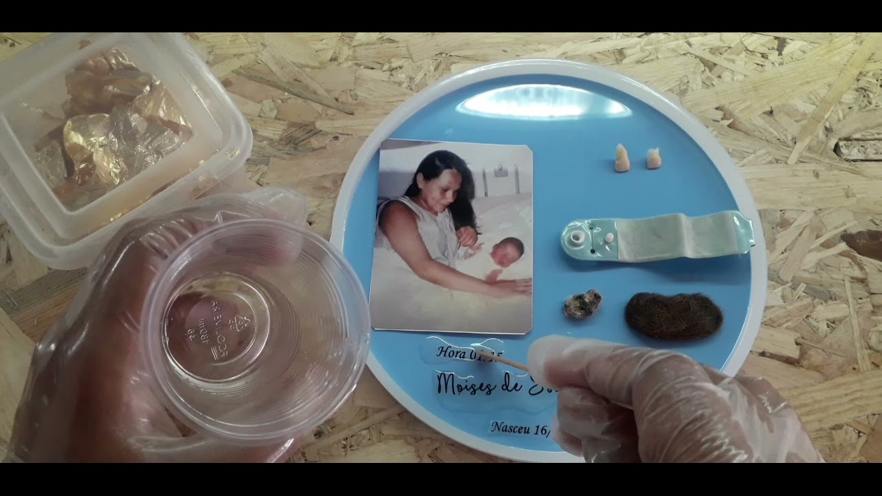 eternização em resina umbigo, cabelo, dente, pulseira e foto