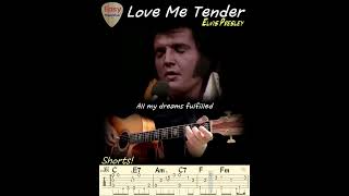 🔴Love Me Tender- Elvis Presley(#shorts)🔴Easy Fingerstyle Guitar Tutorial