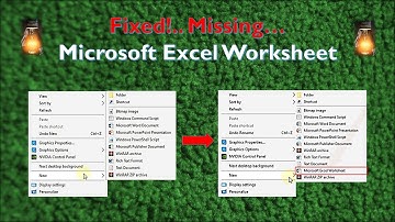 Fixed | Missing Microsoft Excel Worksheet, from New | Right Click on Desktop | iTubeRJ