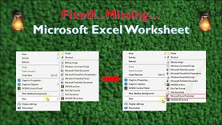 Fixed: Missing "Microsoft Excel Worksheet" in Right Click New Menu | 3 Working Solutions #SUBSCRIBE screenshot 4