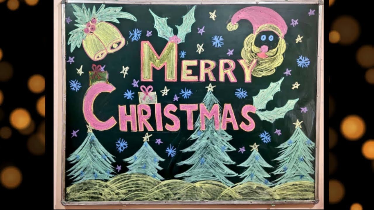 Christmas Blackboard decoration / Blackboard decoration / Blackboard ...