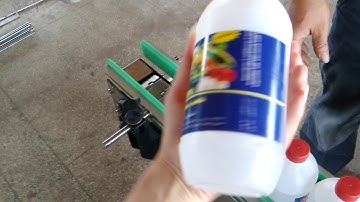 500ml plastic bottles wet glue labeling machine manufacturer testing video paste paper labeler