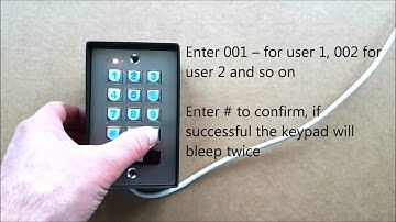 K301/A keypad - How to delete a single user