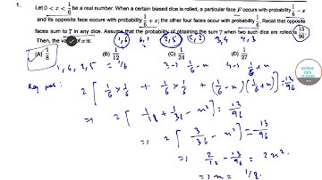 ISI BSTAT 2018 Solutions 1 objective mcqanalysis Sourav Sir