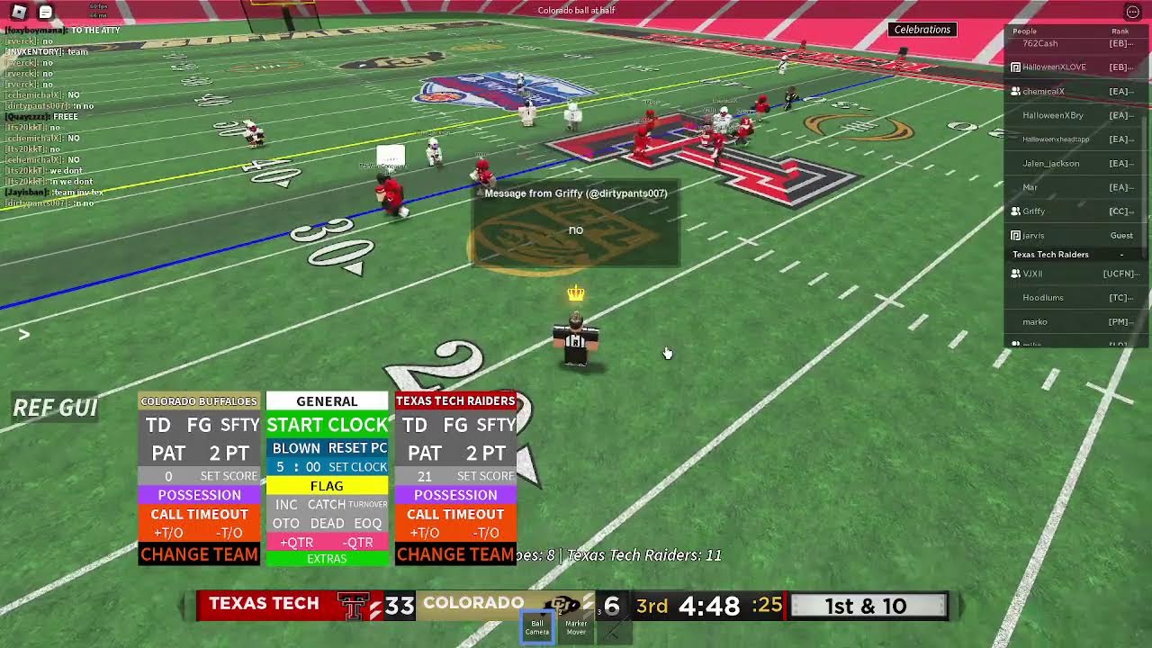 RoFootball UCFL Season 5 Fiesta Bowl TEXAS TECH VS COLORADO YouTube