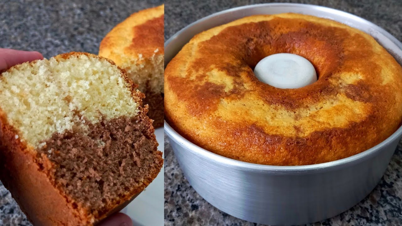 BOLO MESCLADO SIMPLES E FOFINHO