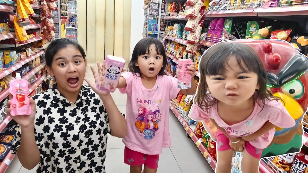 ARUMI JAJAN SERBA PINK MALAH NGOMPOL DI ODONG ODONG