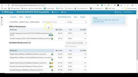Chow Now Portal Orders