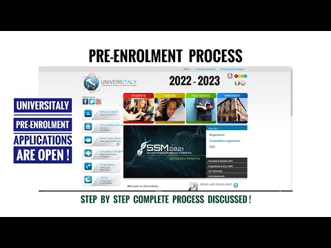 PRE-ENROLMENT Process on Universitaly 2022 - 23 | Explained