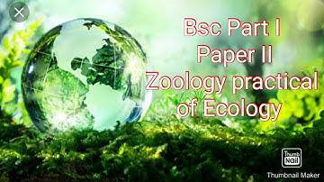 Bsc part I zoology practical of ecology (exp-2) !!By zoology learning classes!!