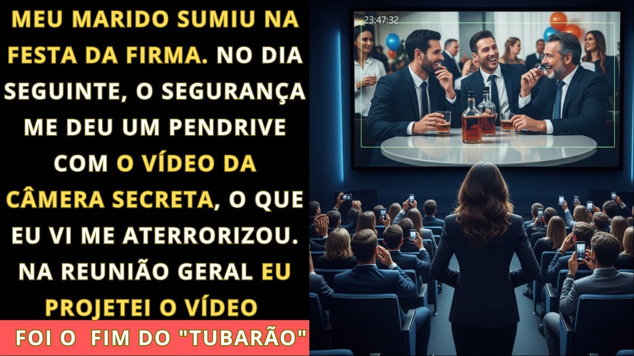 Na festa da empresa meu marido desapareceu. No dia seguinte, o segurança me entregou um vídeo dele..