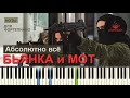 Мот feat. Бьянка - Абсолютно Всё НОТЫ & MIDI | КАРАОКЕ | PIANO COVER