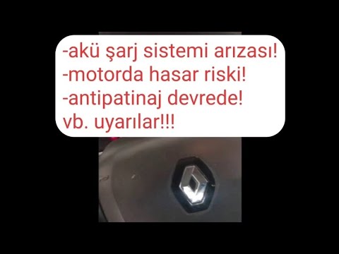 CLİO 4 kronik sorunu ve çözümü/ Motorda hasar riski var. Akü şarj sistemini kontrol ettirin. vb.